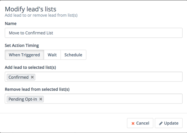 Modify lead lists based on email