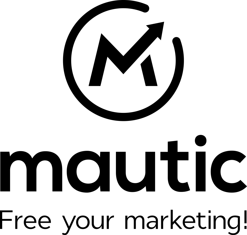 Mautic Logo With Tagline Vertical Monochrome RGB LB