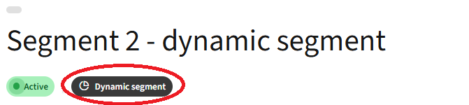 Dynamic segment 2